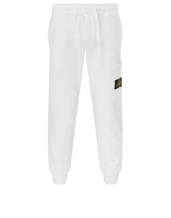 Mens 64520 Cargo Pants In White Stone Island Trousers