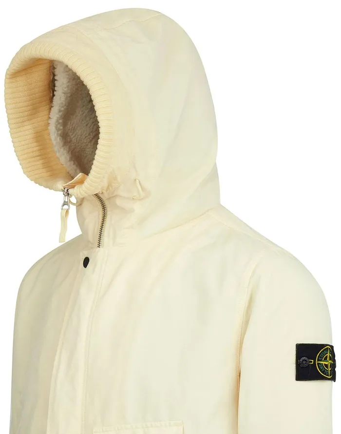 Mens 70749 DavidTcDetachable Lining Parka In Butter Stone Island Coats 038 Jackets