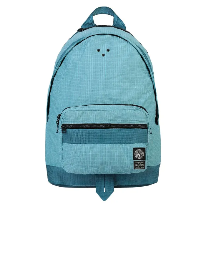 Mens 917P1 Stone IslandPorterReflective Weave RipstopTc In Turquoise Stone Island Bags