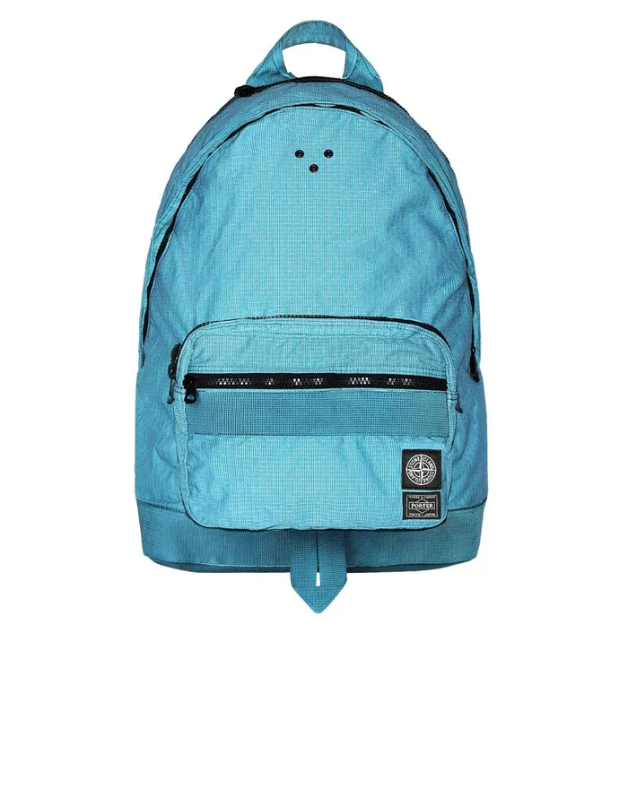 Mens 917P1 Stone IslandPorterReflective Weave RipstopTc In Turquoise Stone Island Bags