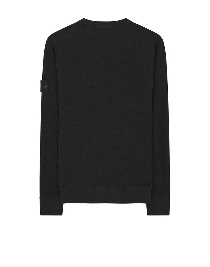 Mens Sweatshirts Stone Island 654F5 Crewneck Sweatshirt In BlackSweatshirts Black