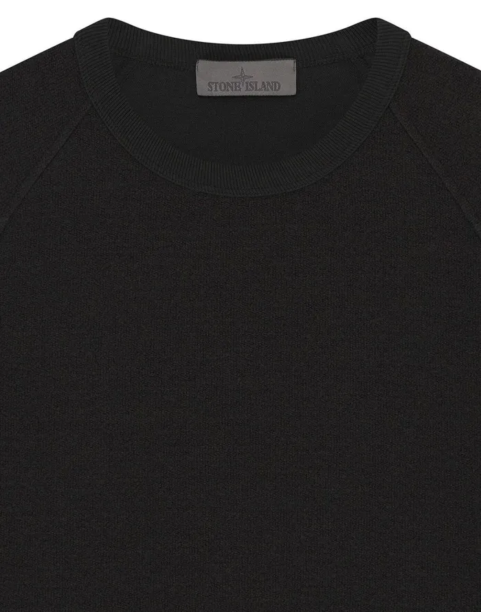 Mens Sweatshirts Stone Island 654F5 Crewneck Sweatshirt In BlackSweatshirts Black