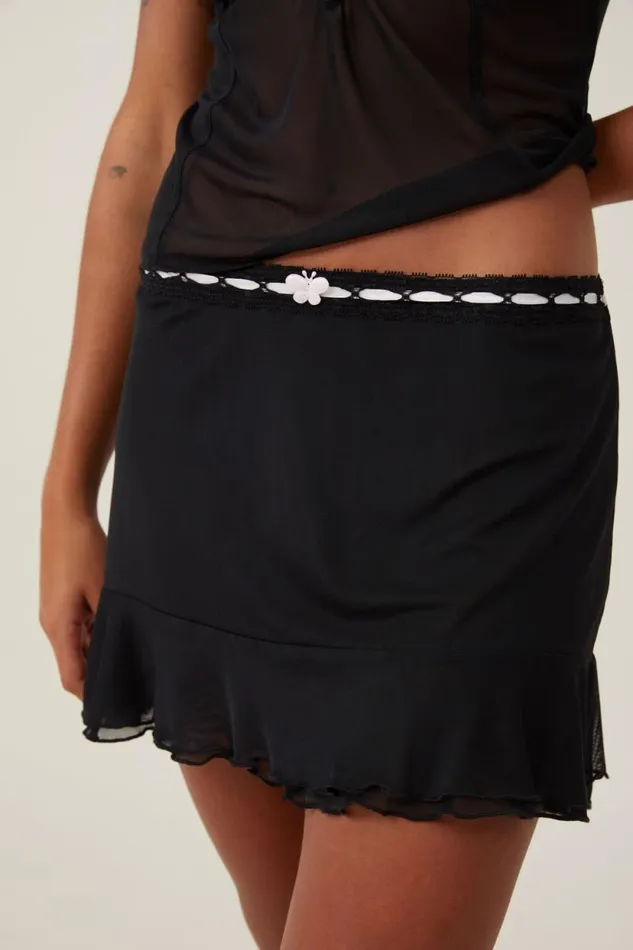 Mesh Frill Hem Skirt Black Women Cotton On Skirts Mesh Frill Hem Skirt Black Women Cotton On Skirts