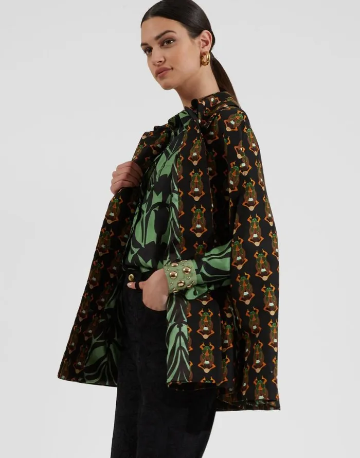 Milano Mini Cape Scarab Black Women La Double J Outerwear