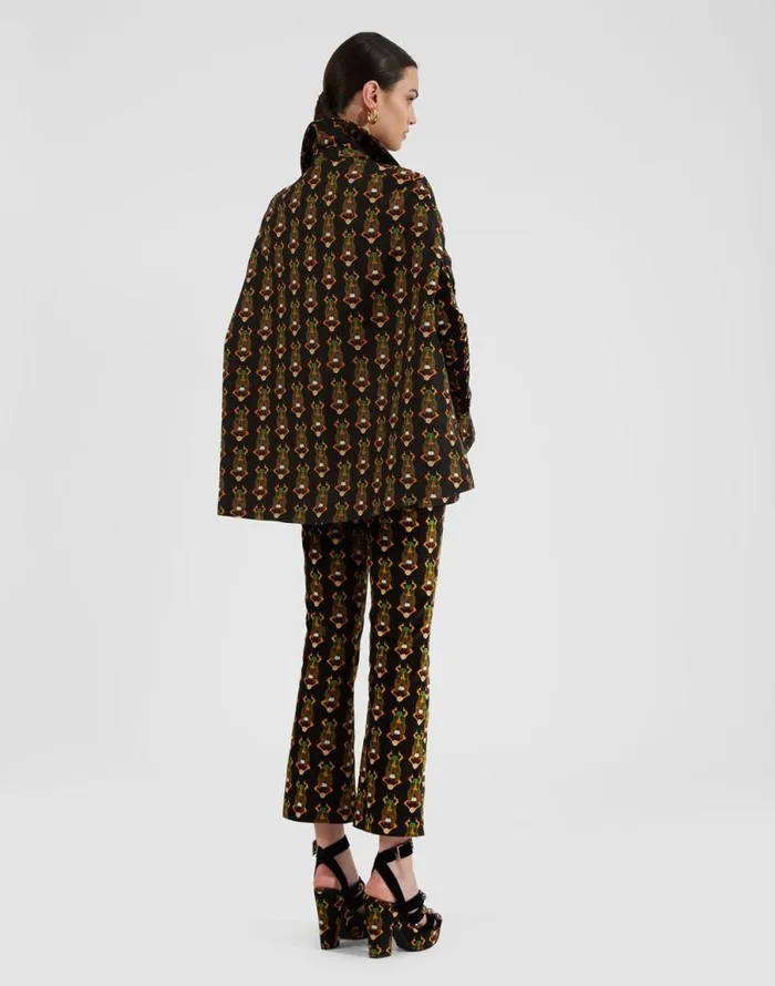 Milano Mini Cape Scarab Black Women La Double J Outerwear Milano Mini Cape Scarab Black Women La Double J Outerwear