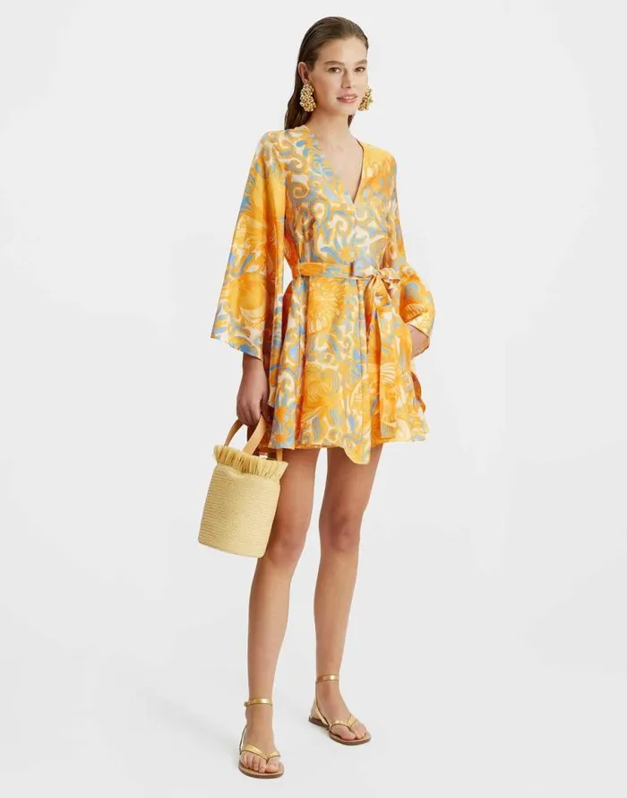 Mini Magnifico Dress Anemone Orange Women La Double J Dresses