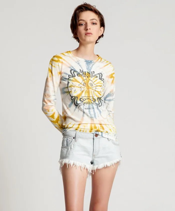 MOBLACK MIND FREQUENCIES FITTED FERN LONGSLEEVE TE Women One Teaspoon Basic Tees