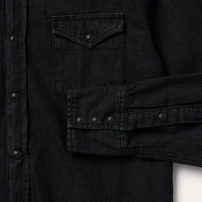 Modern Denim Western Shirt Black Men Stetson Western Shirts