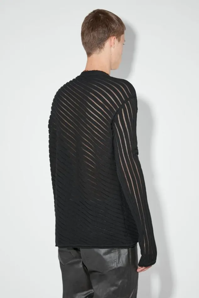 Monofilament Pinstripe Knitted Longsleeve Black Men MISBHV Knitwear