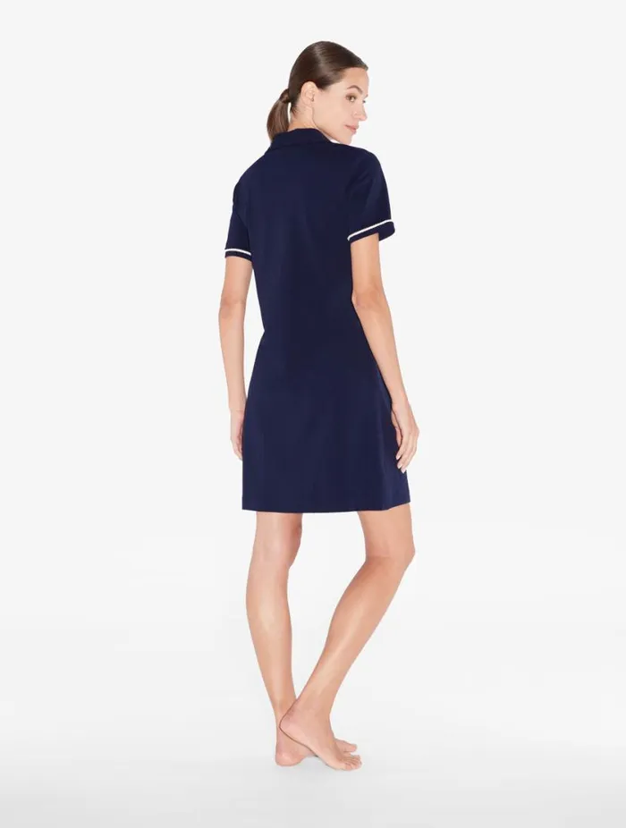 Monogram Polo Dress In Navy Swim La Perla Beach Coverups