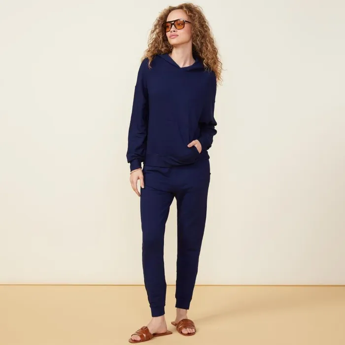 MONROW HOODIES Supersoft Fleece Slouchy Pullover Navy 8211 Shop