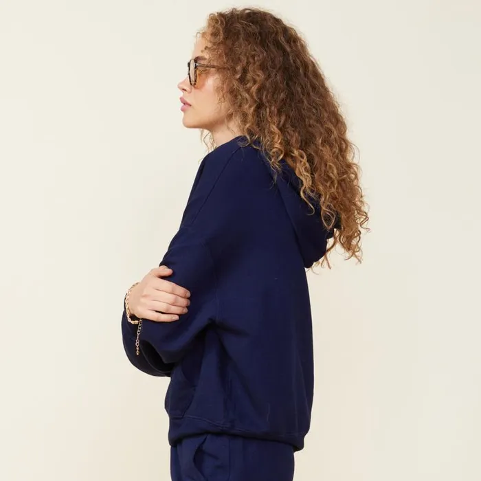 MONROW HOODIES Supersoft Fleece Slouchy Pullover Navy 8211 Shop