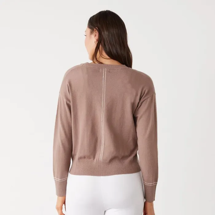 MONROW KNITS Light Soft Knit Love Cardigan Pecan 8211 Shop