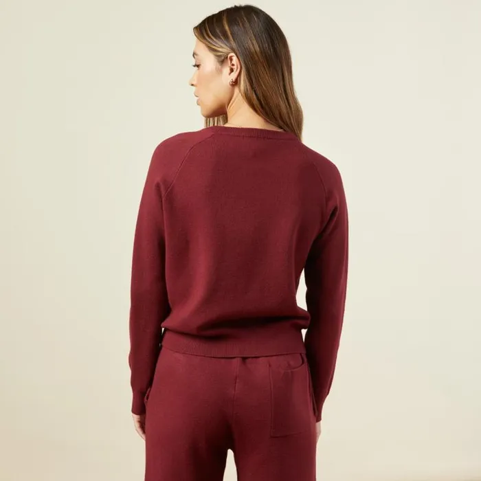 MONROW KNITS Supersoft Sweater Knit Raglan Rhubarb 8211 Shop