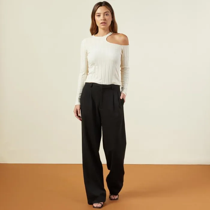 MONROW LONG SLEEVE Flat Rib Asymmetric Long Sleeve Off White 8211 Shop