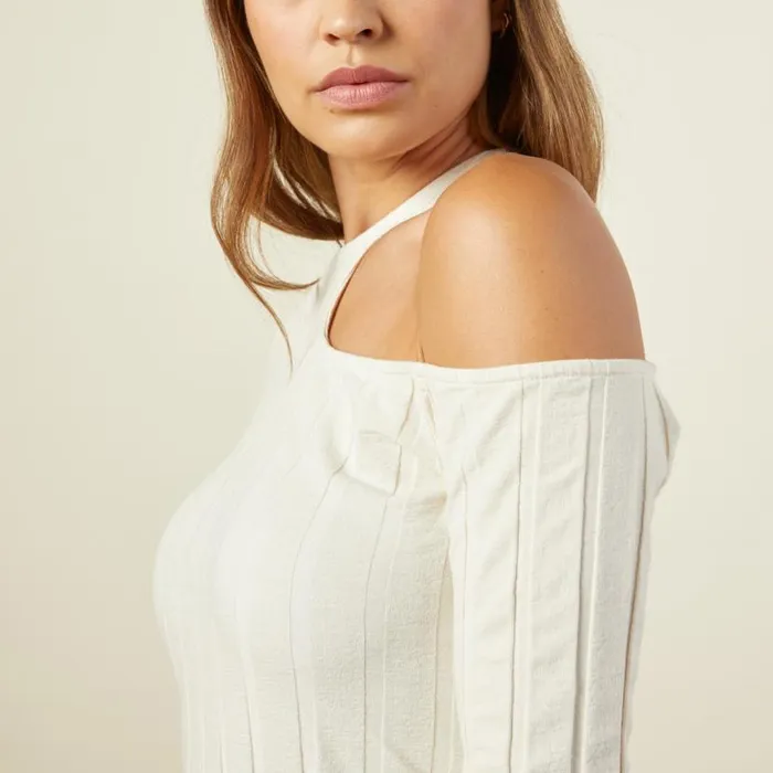 MONROW LONG SLEEVE Flat Rib Asymmetric Long Sleeve Off White 8211 Shop