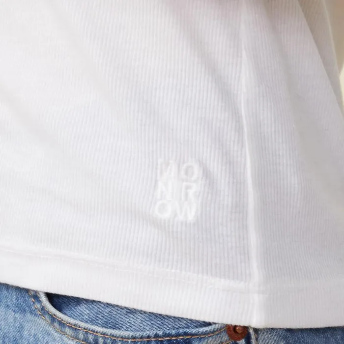 MONROW LONG SLEEVE Supima Rib Long Sleeve Crew White 8211 Shop