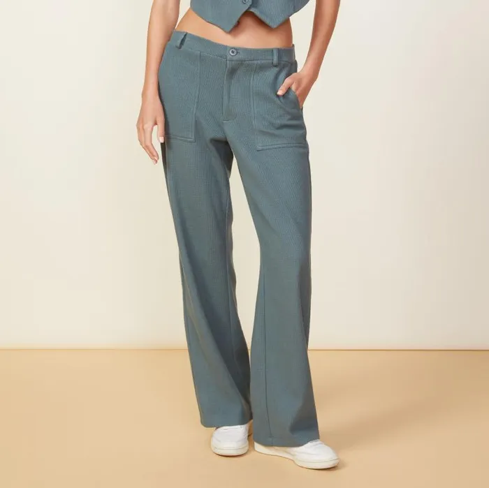 MONROW PANTS Brushed Thermal Patch Pocket Pant Green Grey 8211 Shop