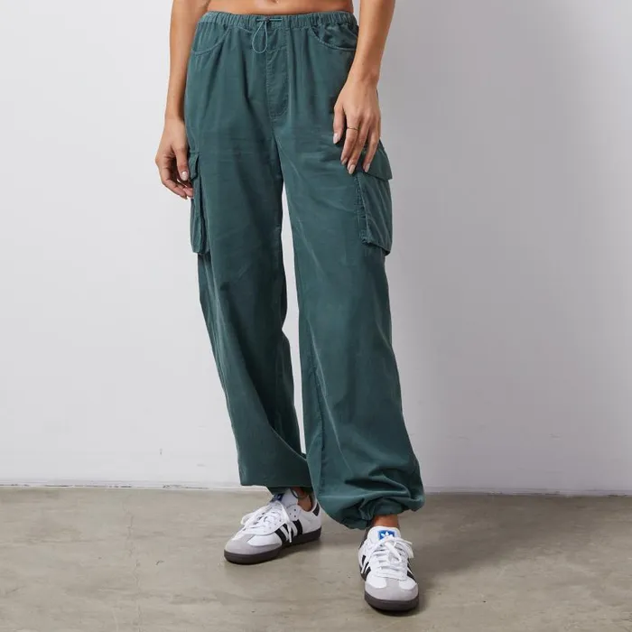 MONROW PANTS Mini Corduroy Parachute Pant Cactus 8211 Shop