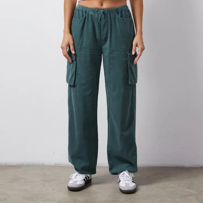 MONROW PANTS Mini Corduroy Parachute Pant Cactus 8211 Shop
