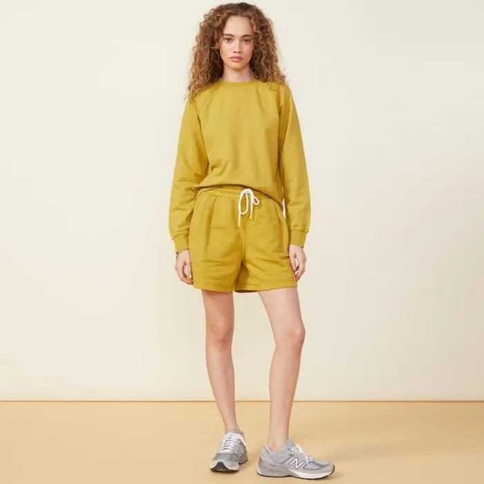 MONROW SHORTS 90039s Classic Sweat Short Golden Olive 8211 Shop