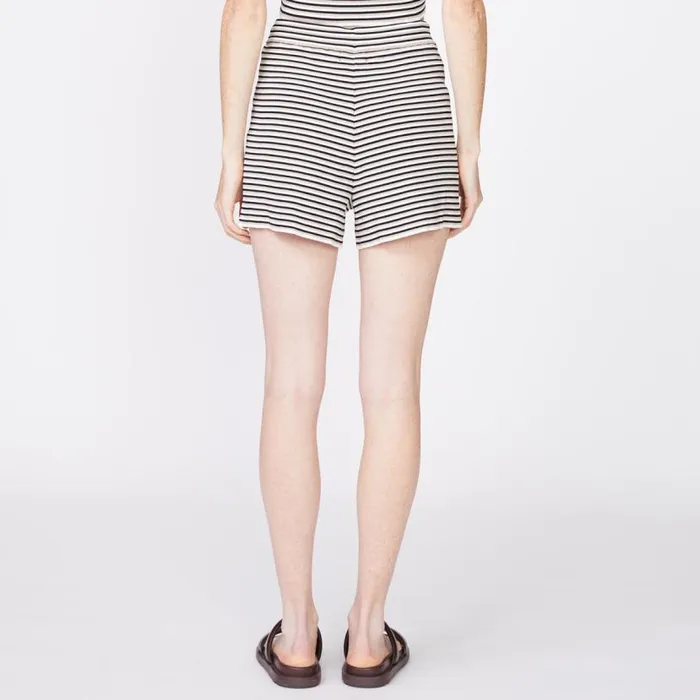 MONROW SHORTS Stripe Easy Sweater Shorts Ivoryduskblack 8211 Shop