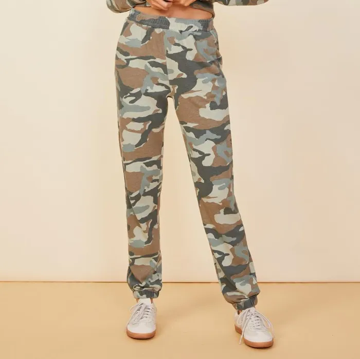 MONROW SWEATS Camo Oversized Sweat Green Grey 8211 Shop