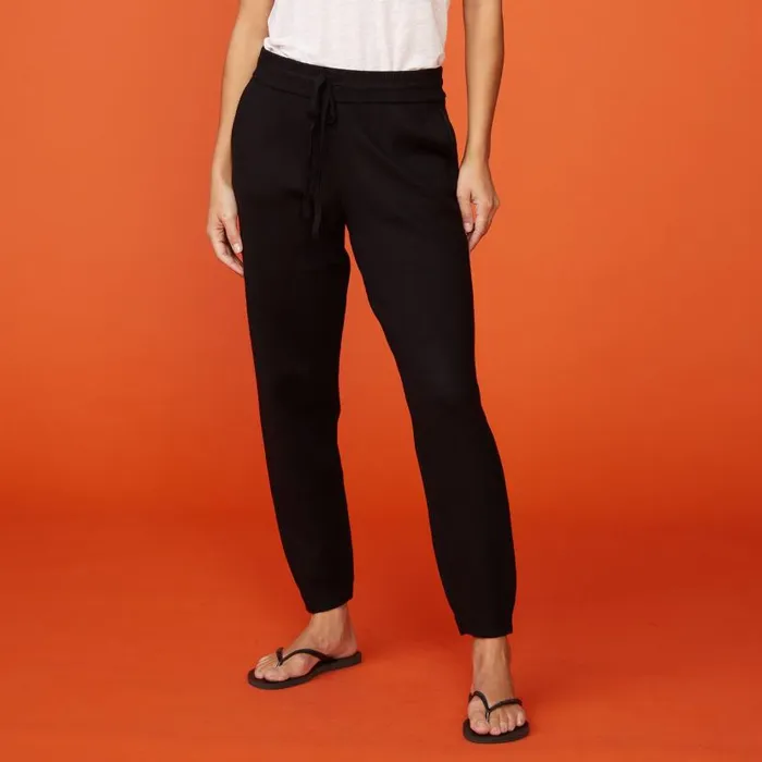 MONROW SWEATS Soft Knit Cuffed Jogger Black 8211 Shop