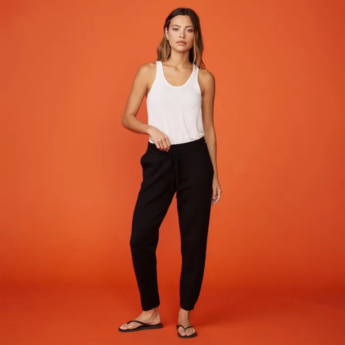 MONROW SWEATS Soft Knit Cuffed Jogger Black 8211 Shop