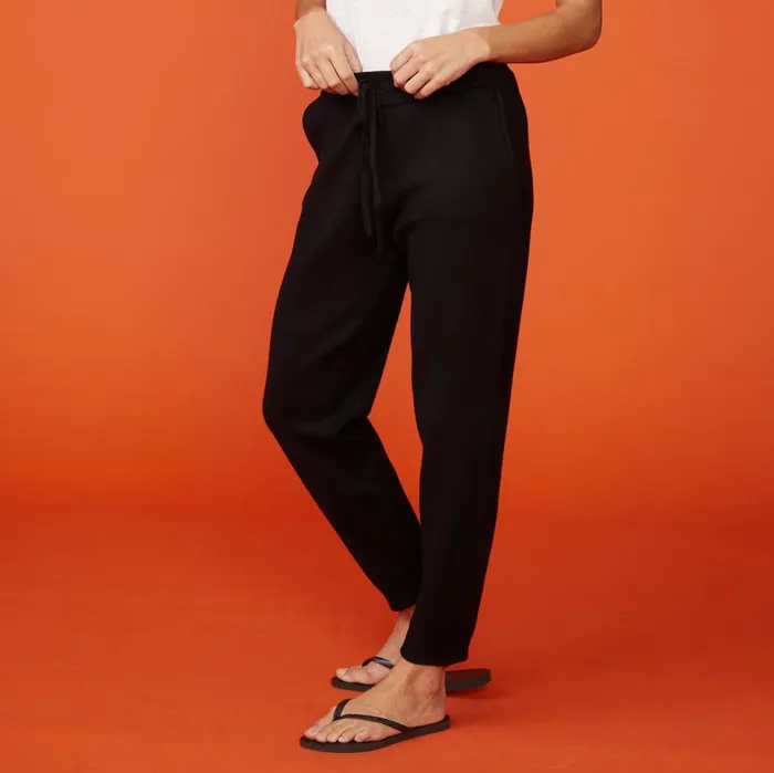 MONROW SWEATS Soft Knit Cuffed Jogger Black 8211 Shop