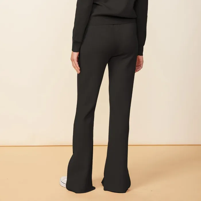 MONROW SWEATS Soft Knit Flare Pants Black 8211 Shop