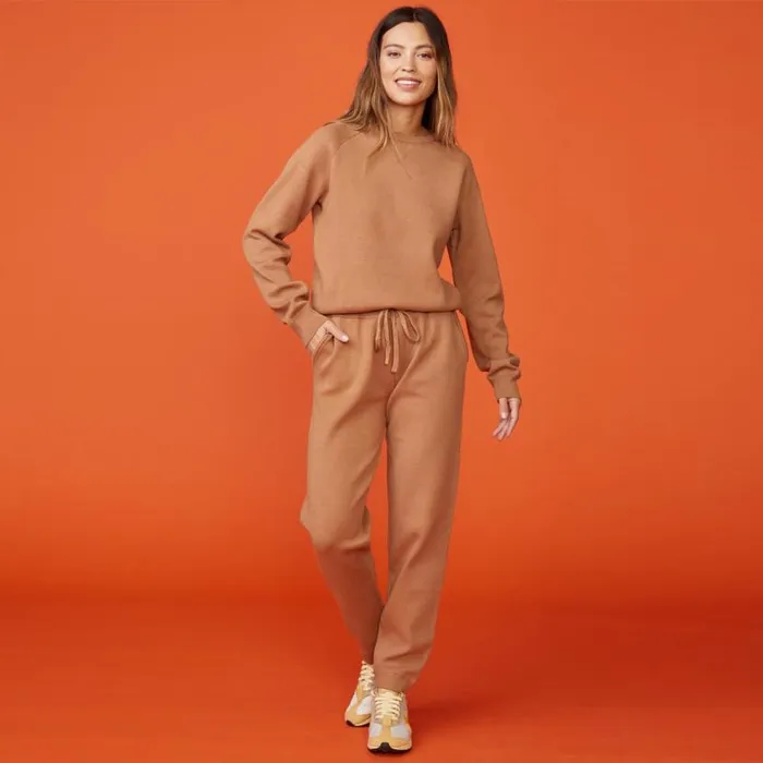 MONROW SWEATS Soft Sweater Knit Cuffed Jogger Doe 8211 Shop