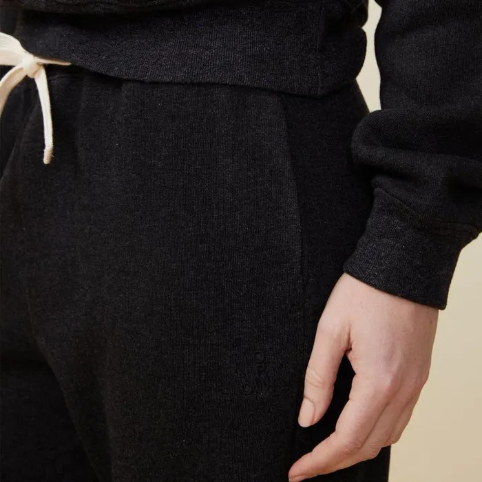 MONROW SWEATS Teddy Fleece Straight Leg Sweat Black 8211 Shop
