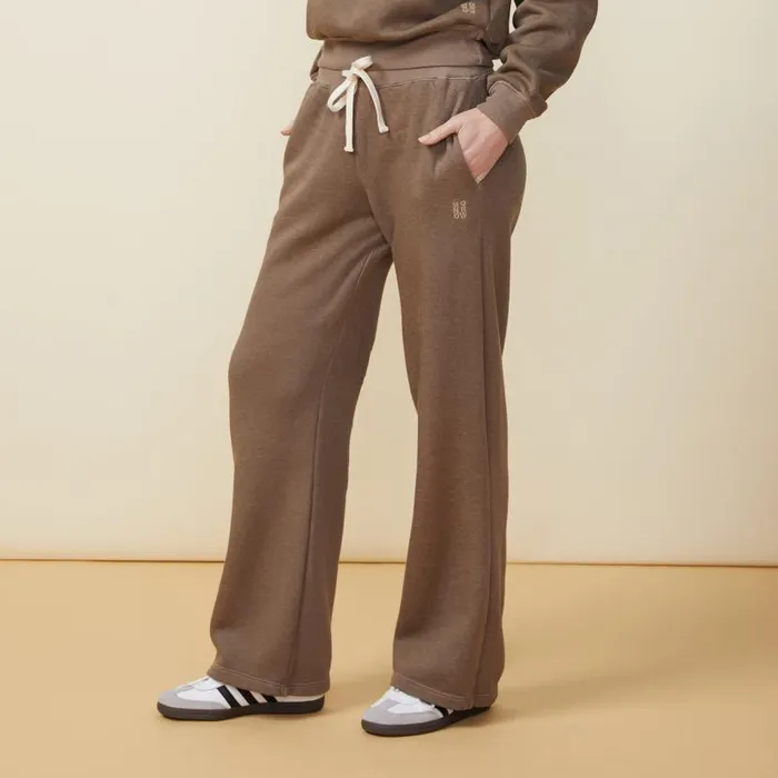 MONROW SWEATS Teddy Fleece Straight Leg Sweat Earl Grey 8211 Shop