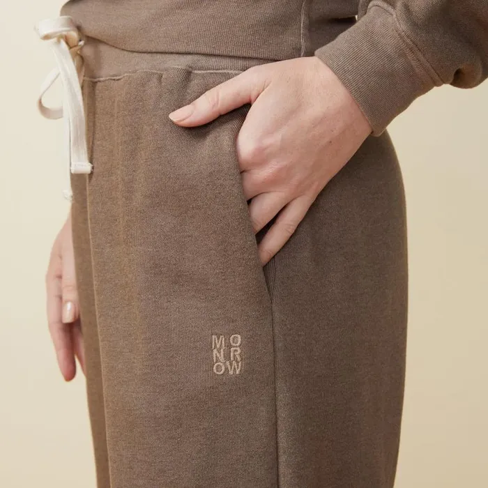 MONROW SWEATS Teddy Fleece Straight Leg Sweat Earl Grey 8211 Shop