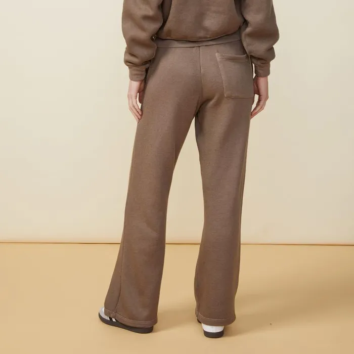 MONROW SWEATS Teddy Fleece Straight Leg Sweat Earl Grey 8211 Shop