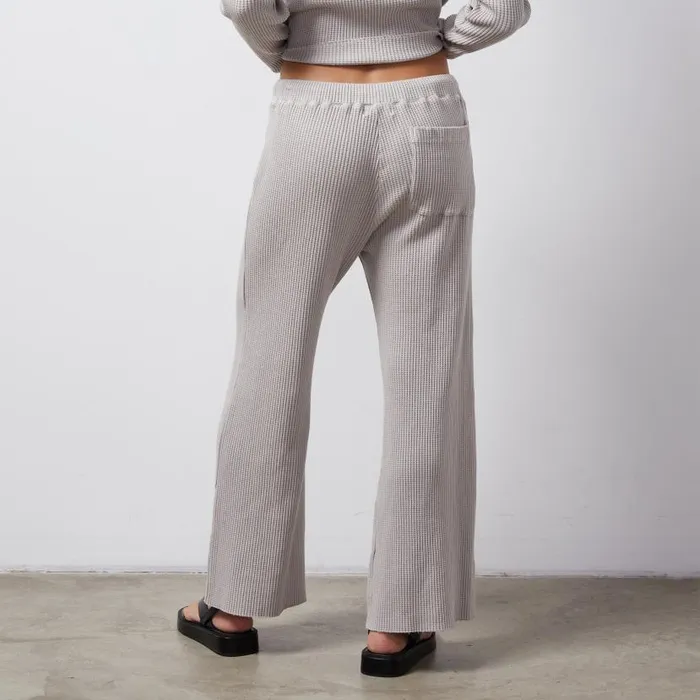 MONROW SWEATS Waffle Crop Lounge Sweat Stone Grey 8211 Shop