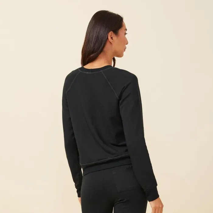 MONROW SWEATSHIRTS Supersoft Fleece Raglan Black 8211 Shop