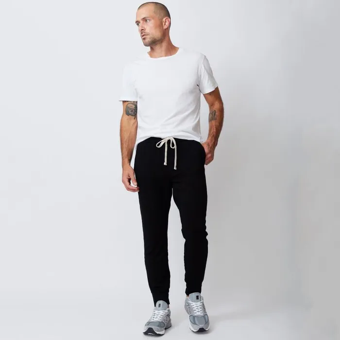 MONROW VIEW ALL Supersoft Fleece Jogger Black 8211 Shop