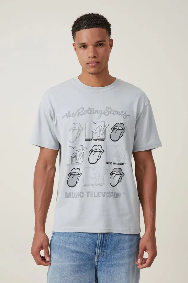 Mtv X Rolling Stones Loose Fit TShirt Lcn Bra Blue Hazerepeat Men Cotton On Tees and Tanks Mtv X Rolling Stones Loose Fit TShirt Lcn Bra Blue Hazerepeat Men Cotton On Tees and Tanks