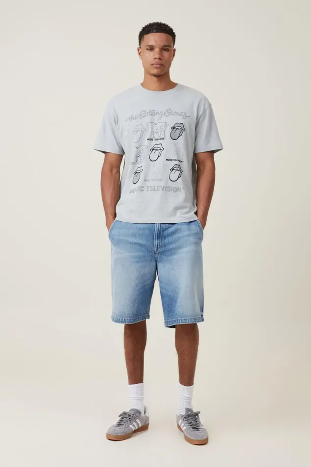 Mtv X Rolling Stones Loose Fit TShirt Lcn Bra Blue Hazerepeat Men Cotton On Tees and Tanks Mtv X Rolling Stones Loose Fit TShirt Lcn Bra Blue Hazerepeat Men Cotton On Tees and Tanks