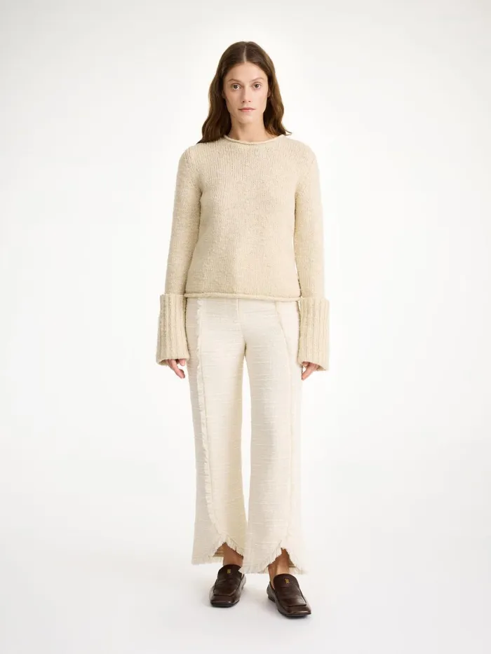 Nadihas HighWaist Trousers Soft White Women By Malene Birger Trousers