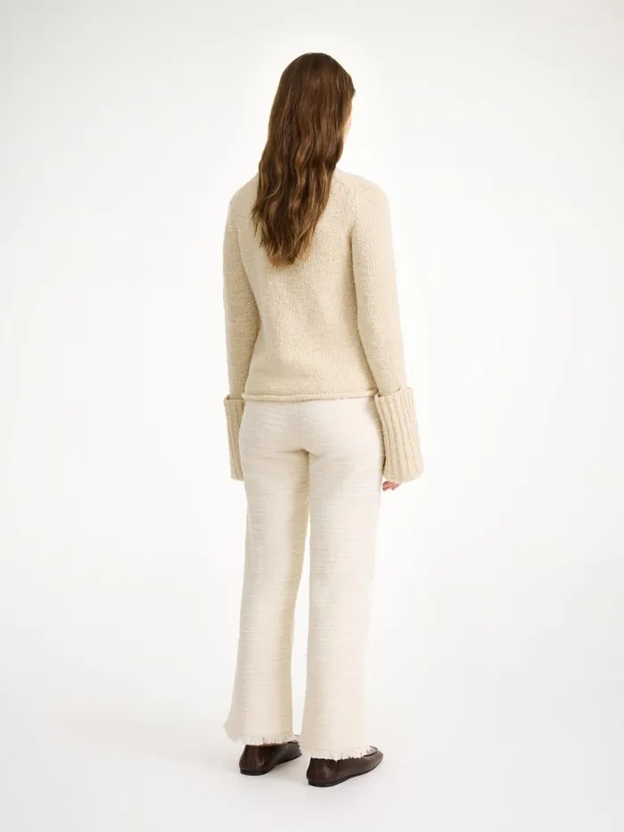 Nadihas HighWaist Trousers Soft White Women By Malene Birger Trousers