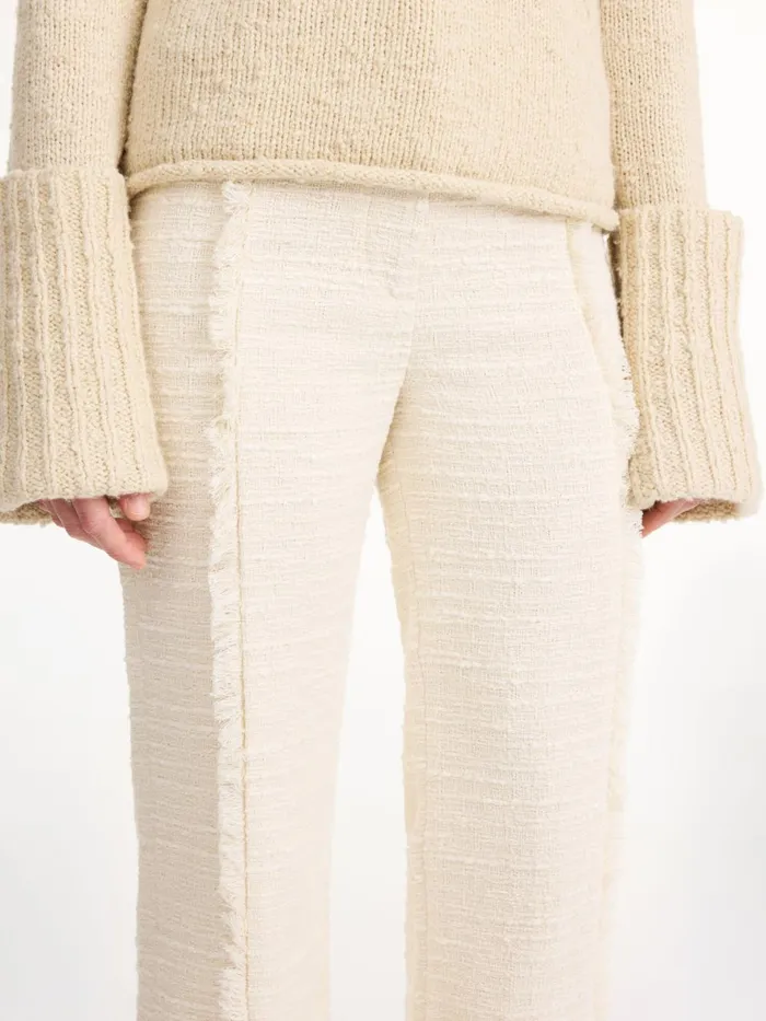 Nadihas HighWaist Trousers Soft White Women By Malene Birger Trousers