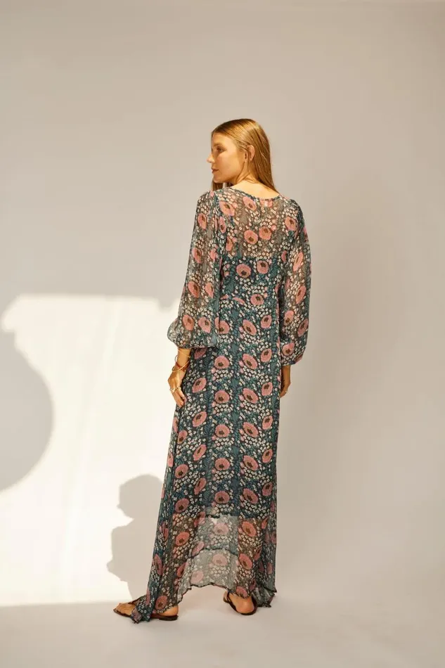 Natalie Martin ALICE DRESS Vintage Flowers Indigo Shop Dresses