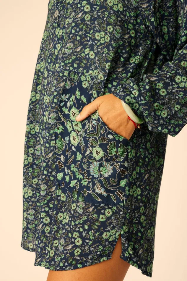 Natalie Martin APRS SWIM SHIRT Petite Fleur Marine Shop Coverups