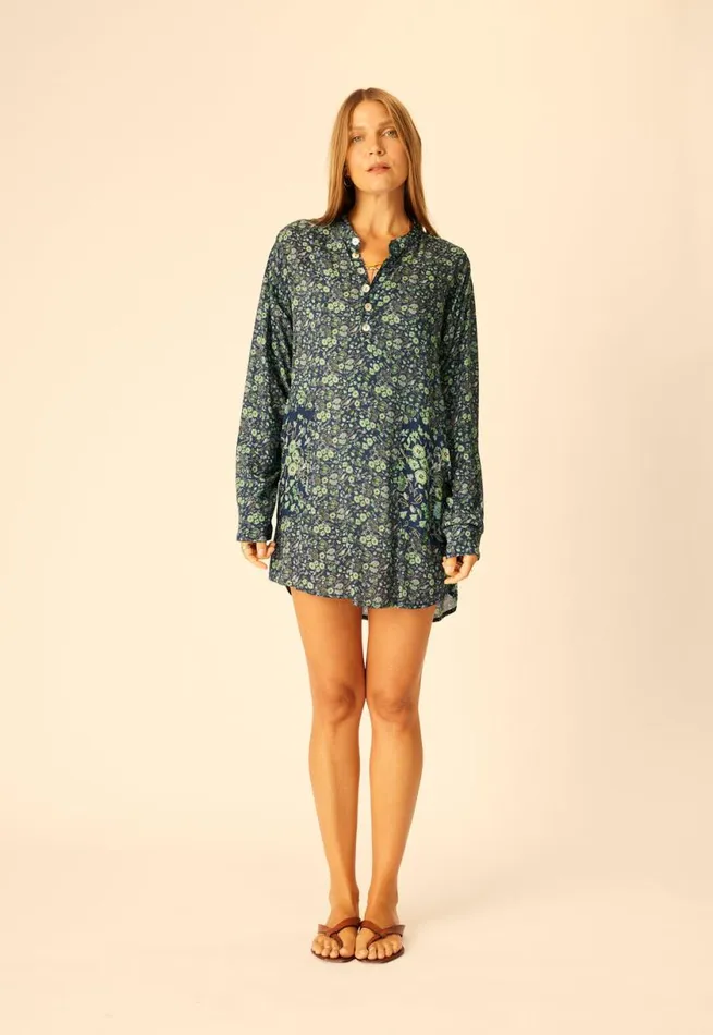 Natalie Martin APRS SWIM SHIRT Petite Fleur Marine Shop Coverups