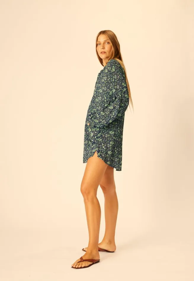 Natalie Martin APRS SWIM SHIRT Petite Fleur Marine Shop Coverups