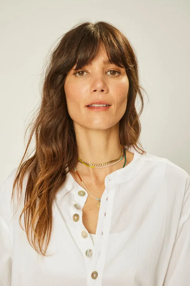 Natalie Martin APRS SWIM SHIRT White Flat Cotton Shop Tops