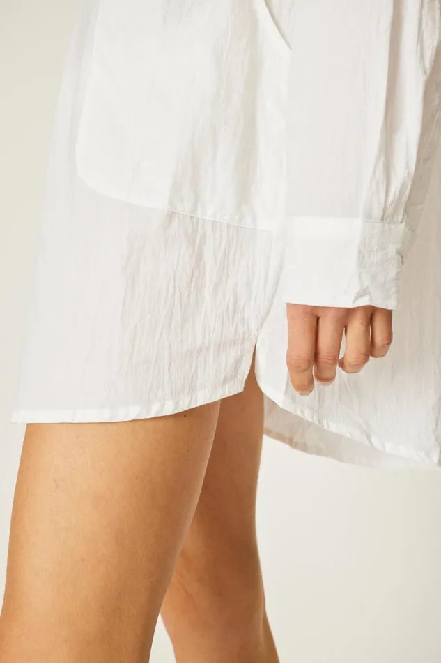 Natalie Martin APRS SWIM SHIRT White Flat Cotton Shop Tops